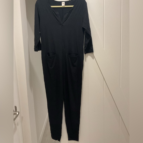 Smash & Tess V-neck Monday Romper in Midnight Black . - Picture 3 of 7